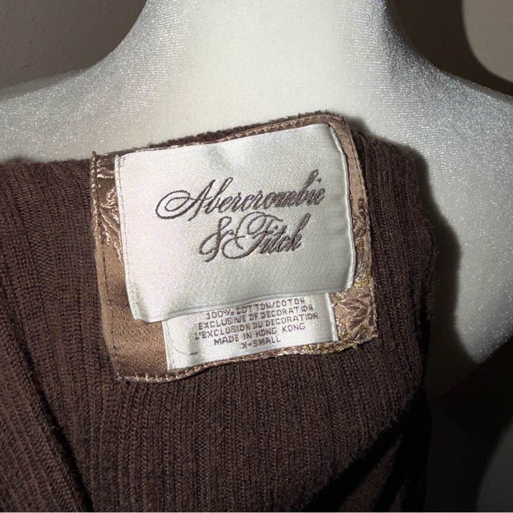 Vintage Y2K Abercrombie & Fitch 2000s Knit Long Sleeve Henley Top - Picture 6 of 6